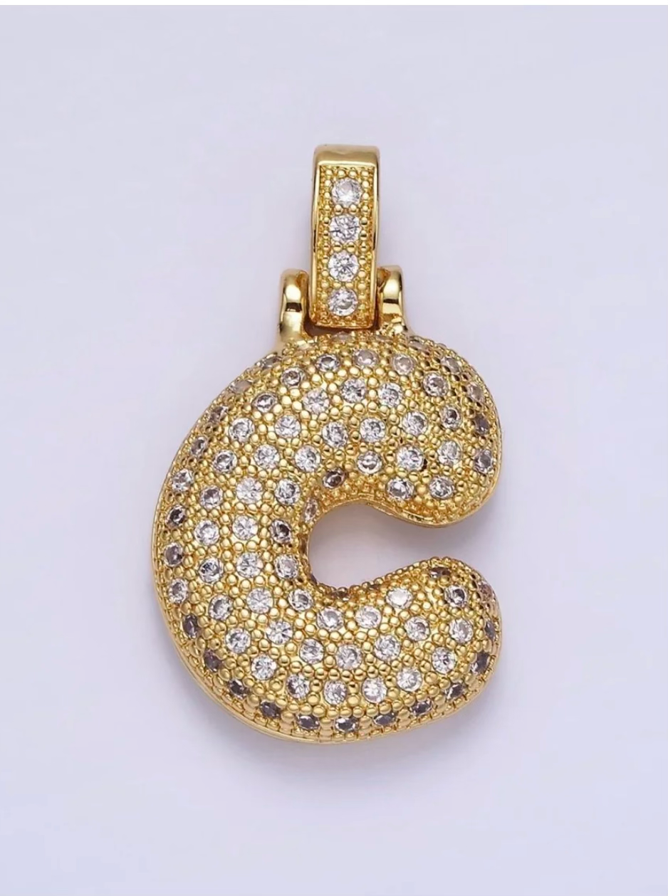 Pavé Initial Pendant Necklace