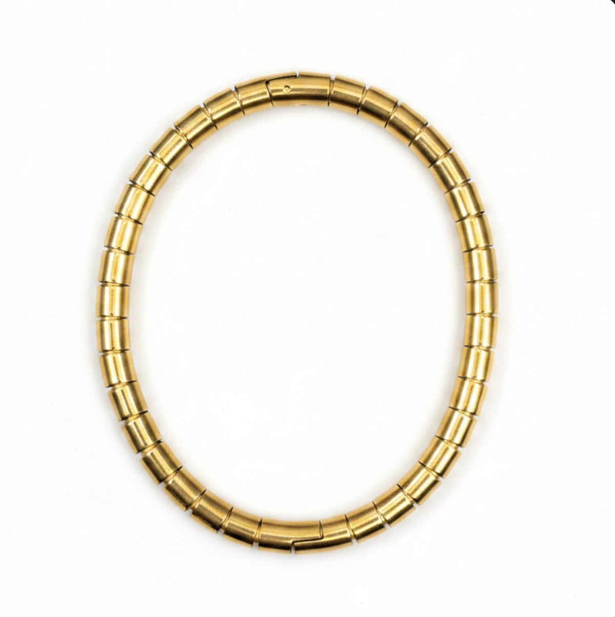 Gold Tone Hinged Bracelet