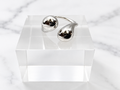 Silver Sculptural Teardrop Ring