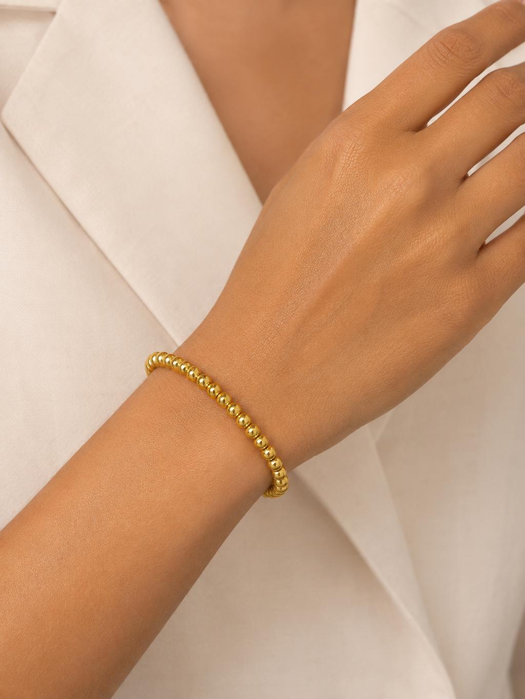 Beaded Chain Bracelet With Small Spheres