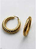 1124-Twisted Hoop Earrings