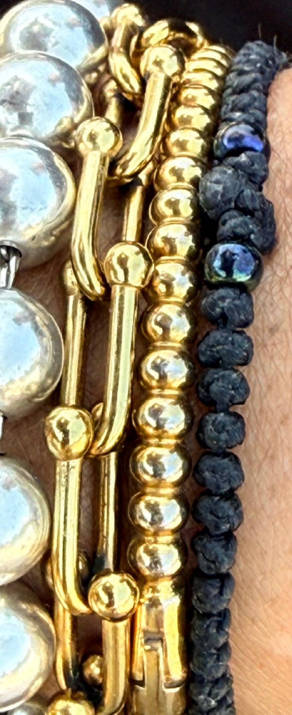 Beaded Chain Bracelet With Small Spheres