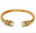 Pearl Cable Cuff Bracelet
