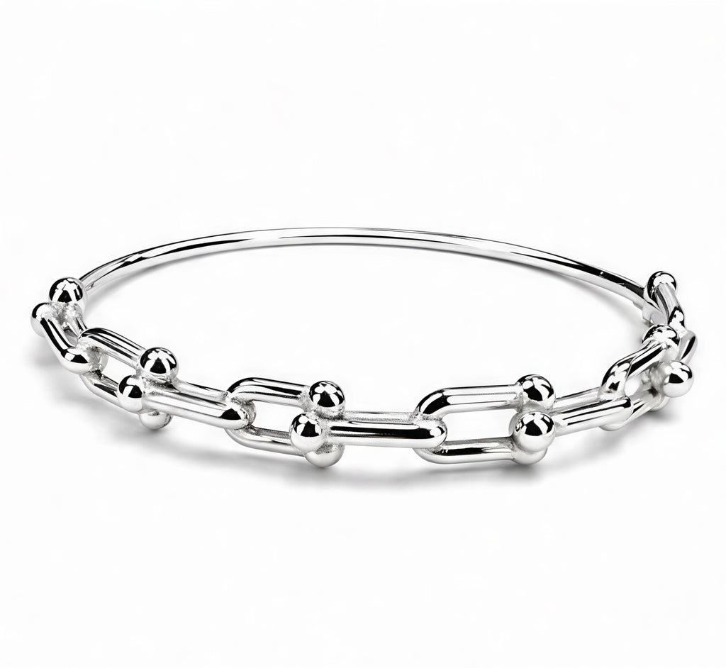 Silver Link Ball Chain Bracelet