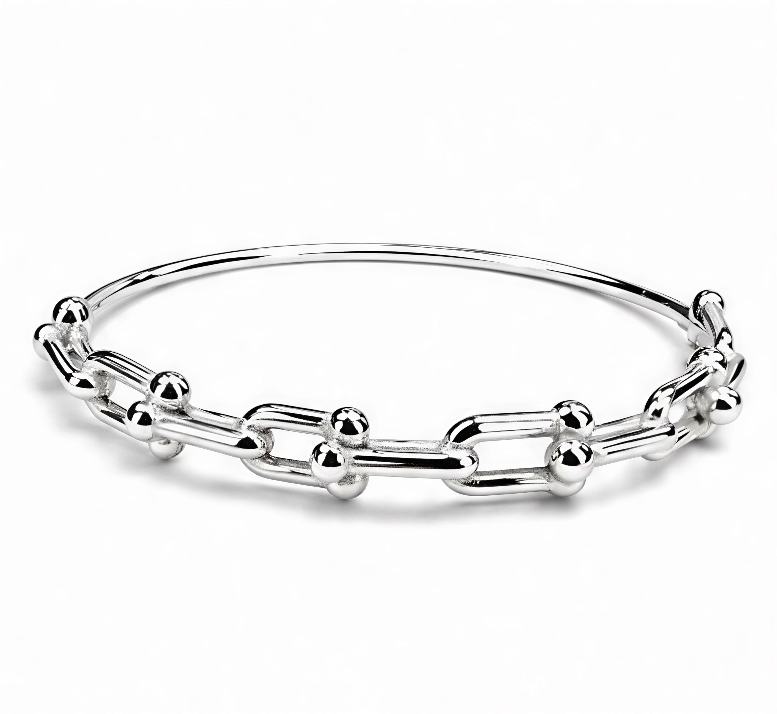 Silver Link Ball Chain Bracelet