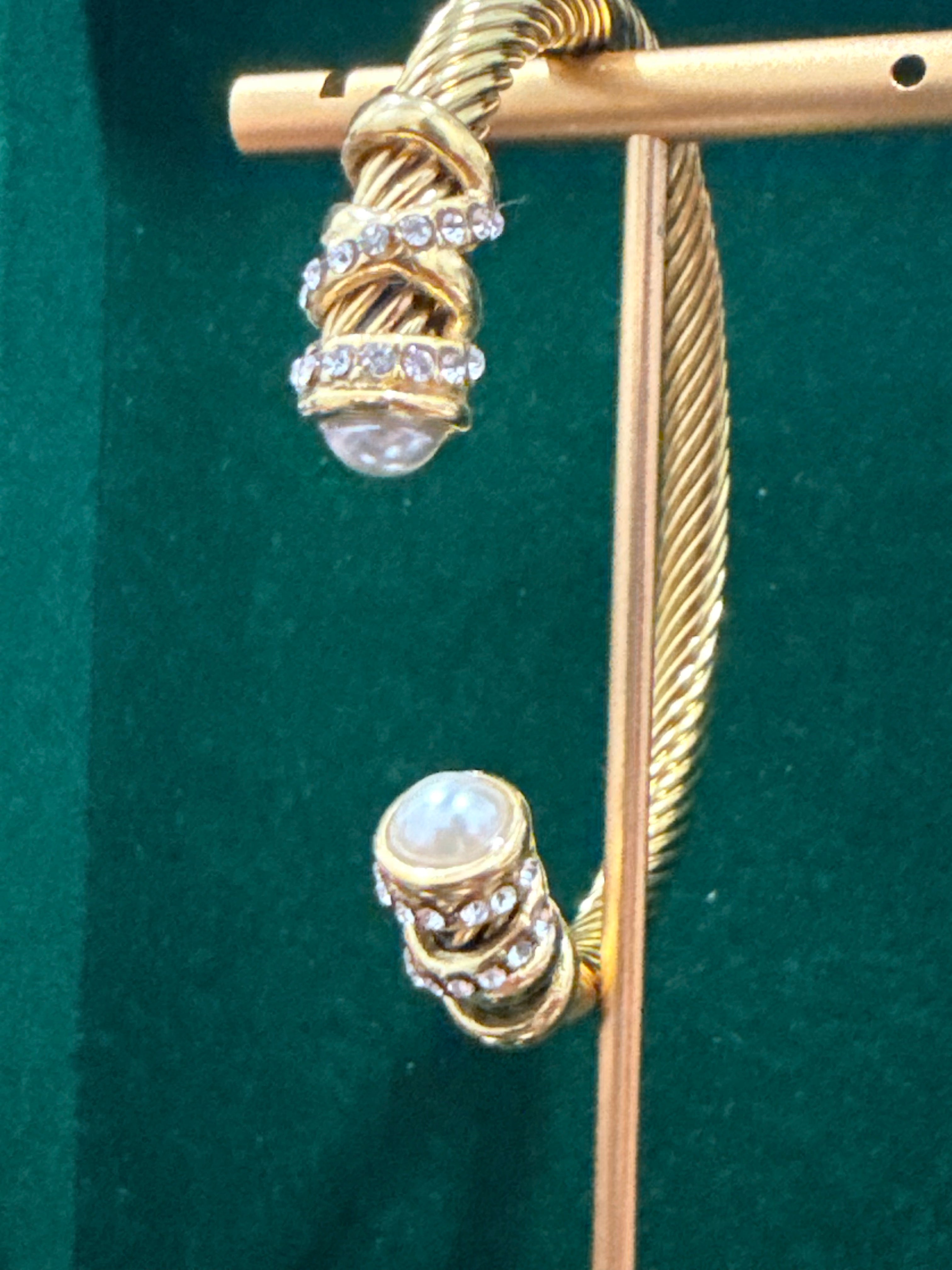 Pearl Cable Cuff Bracelet