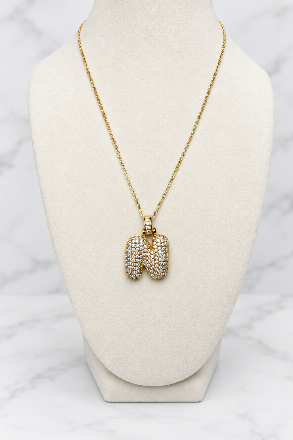 Pavé Initial Pendant Necklace